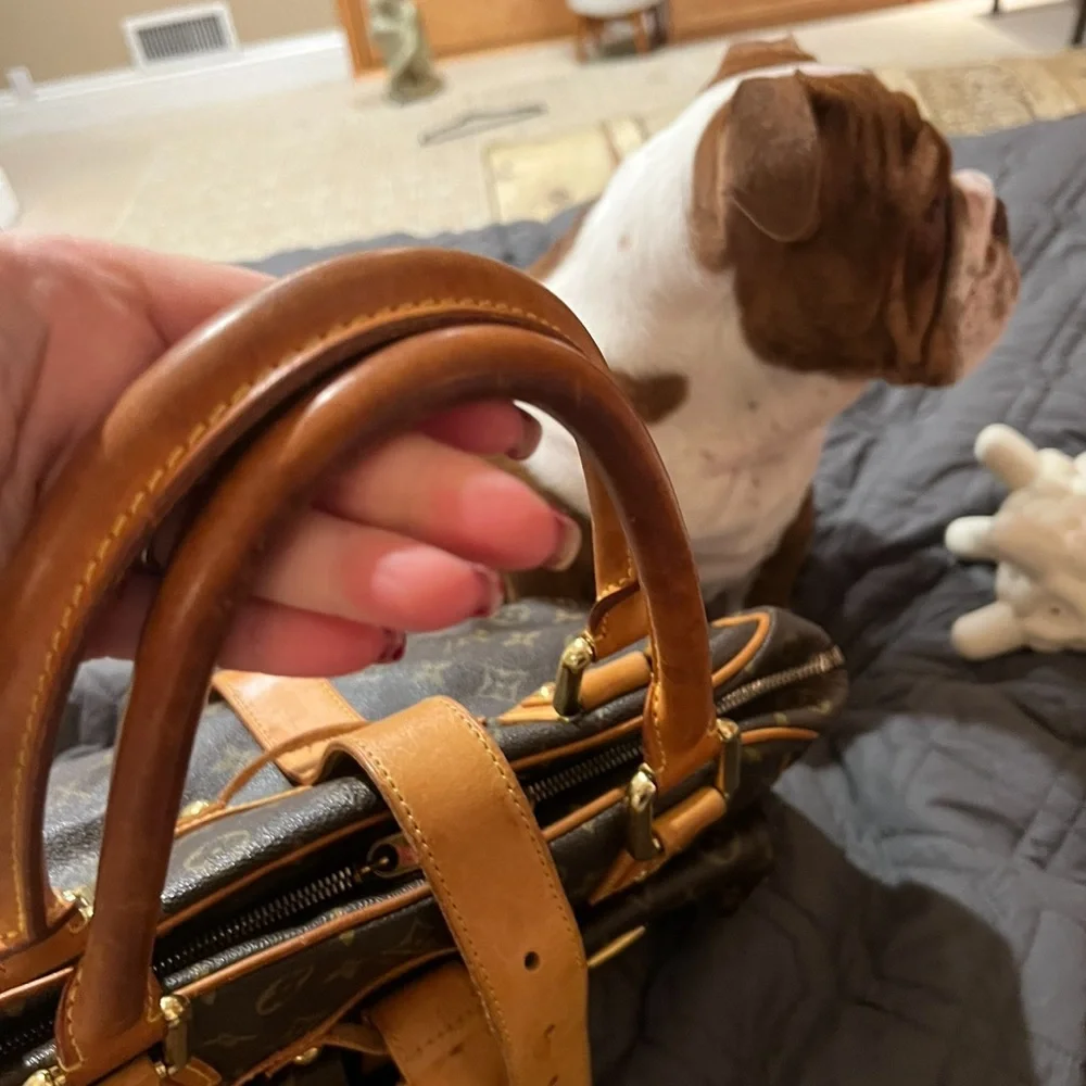 Louis Vuitton Monogram Satchel with Gold Accents - Picture 3 of 13